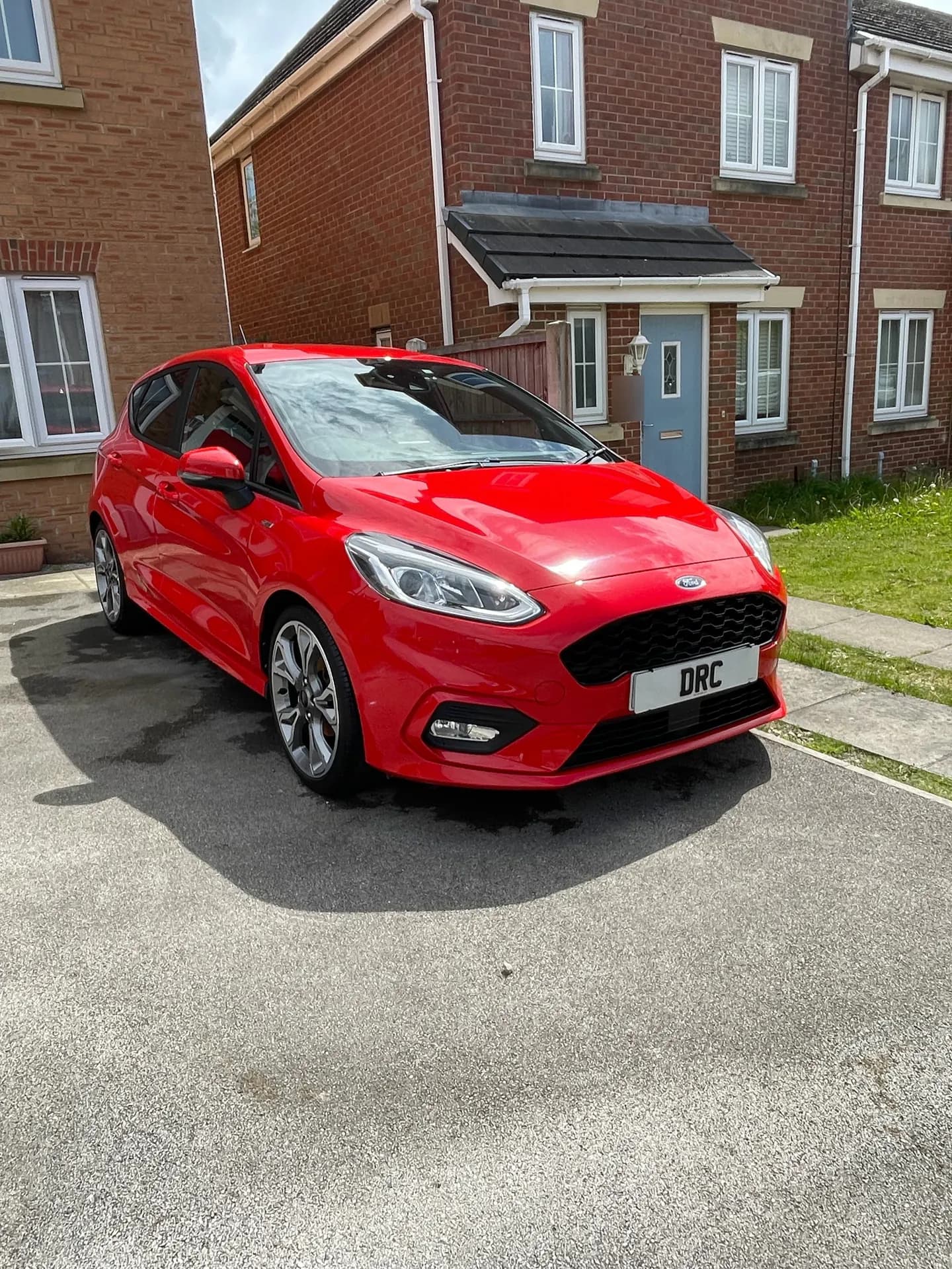 Red Ford Fiesta after detailing by DRC Car Care