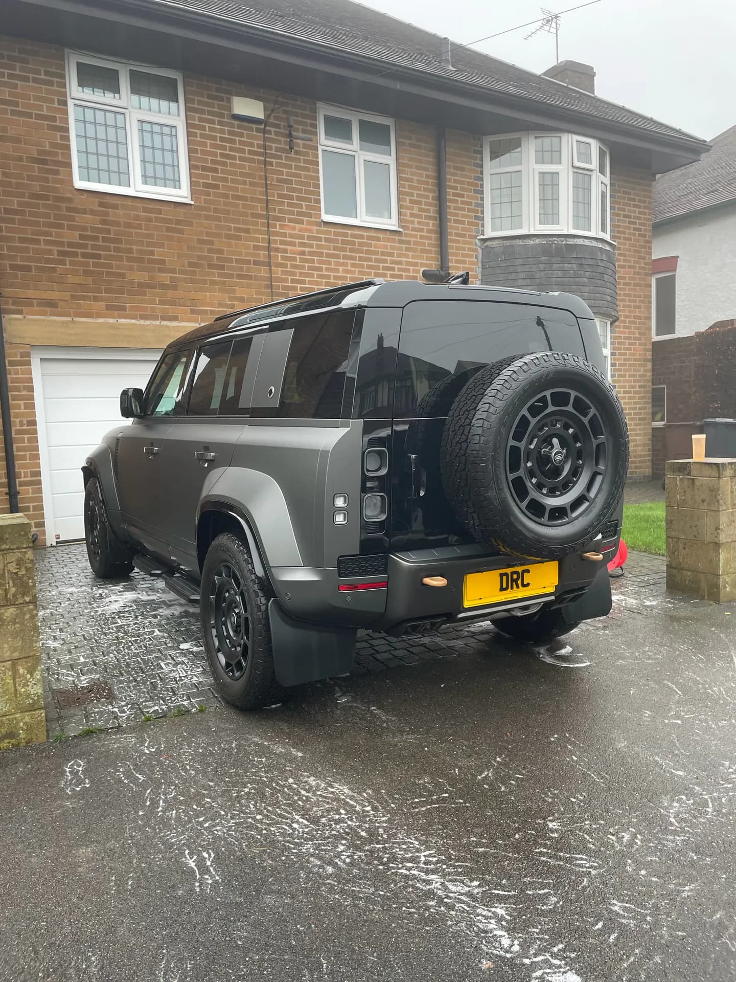 Grey Land Rover Defender after detailing by DRC Car Care
