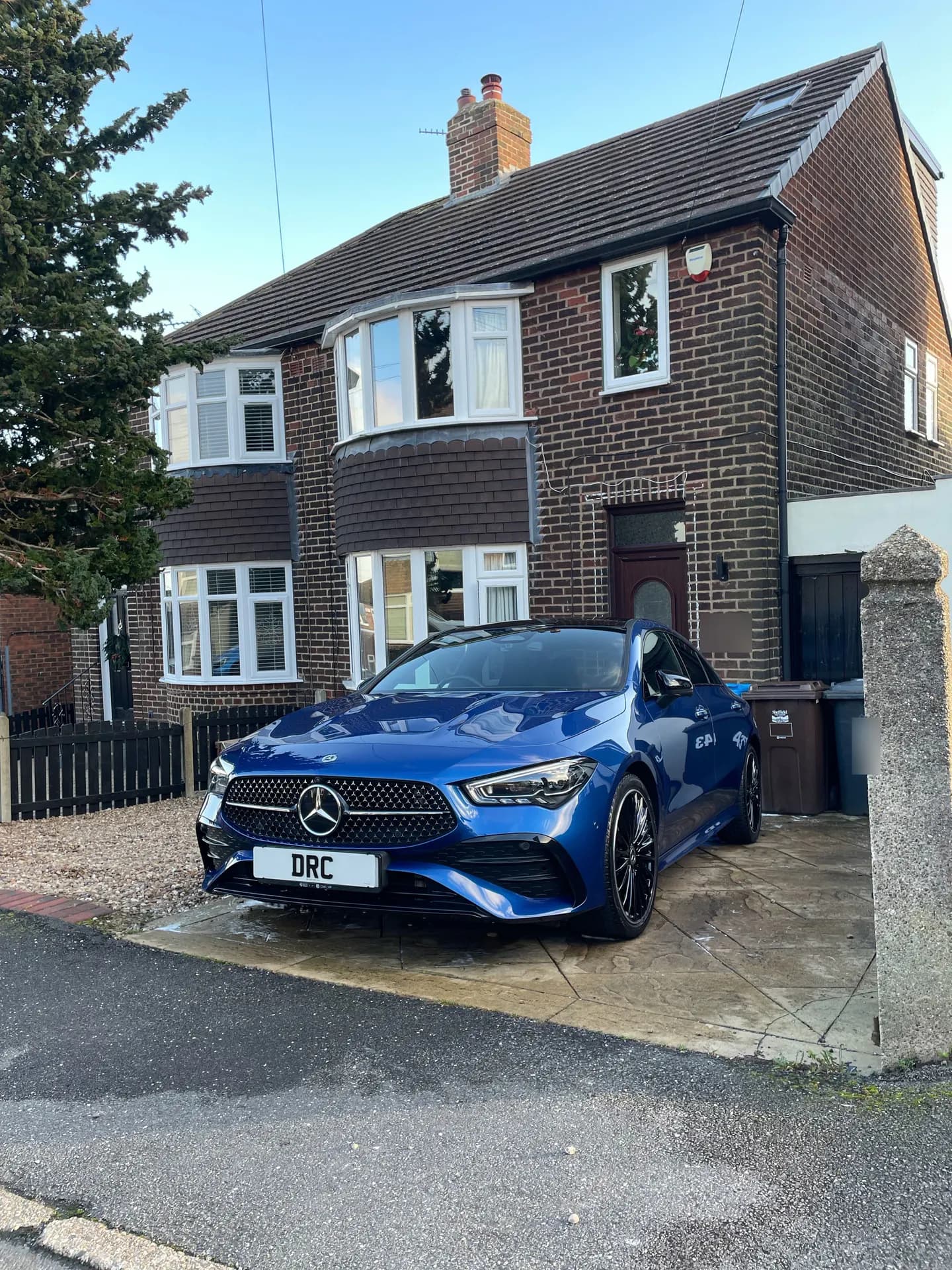 Blue Mercedes CLA after detailing by DRC Car Care